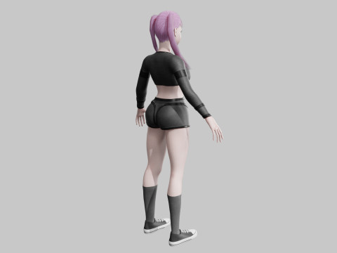 Basic cute Woman V25535 Modèle 3D