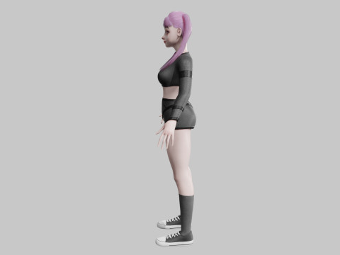 Basic cute Woman V25535 Modèle 3D