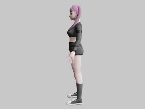 Basic cute Woman V25535 3D Model