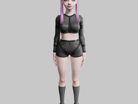 Basic cute Woman V25535 3D Model