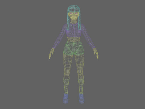 Basic cute Woman V25535 Modèle 3D