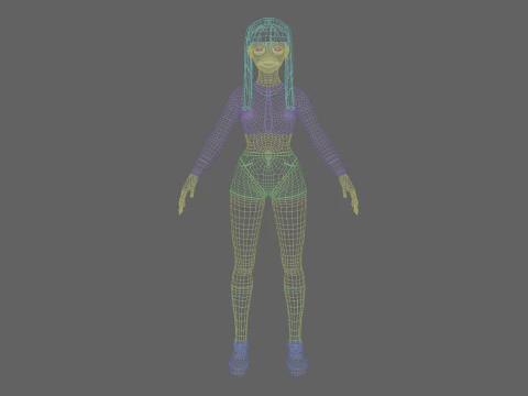 Basic cute Woman V25535 3D Model
