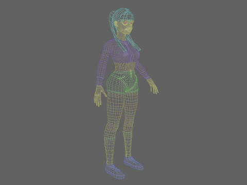 Basic cute Woman V25535 Modèle 3D