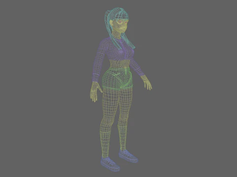Basic cute Woman V25535 3D Model