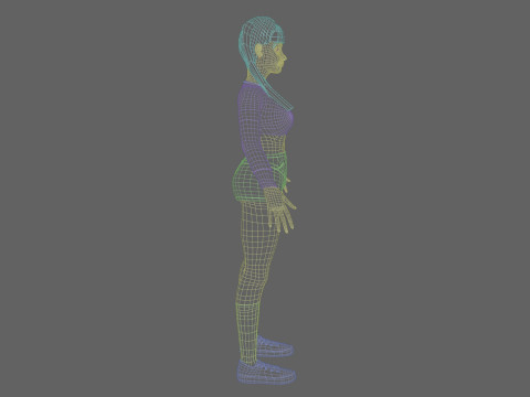 Basic cute Woman V25535 Modèle 3D