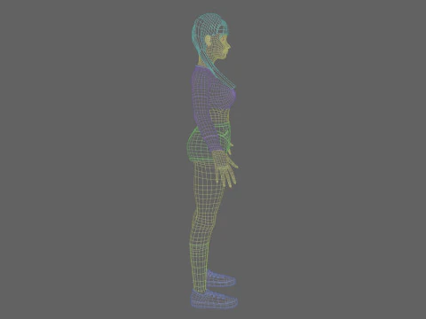 Basic cute Woman V25535 3D Model