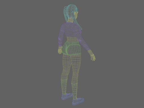 Basic cute Woman V25535 Modèle 3D