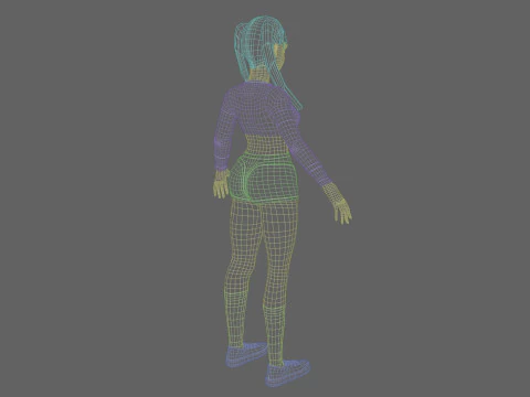 Basic cute Woman V25535 3D Model