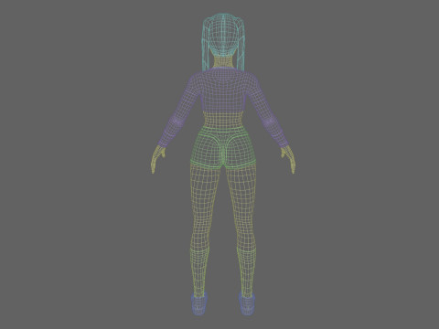 Basic cute Woman V25535 Modèle 3D
