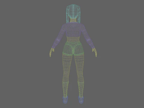 Basic cute Woman V25535 3D Model