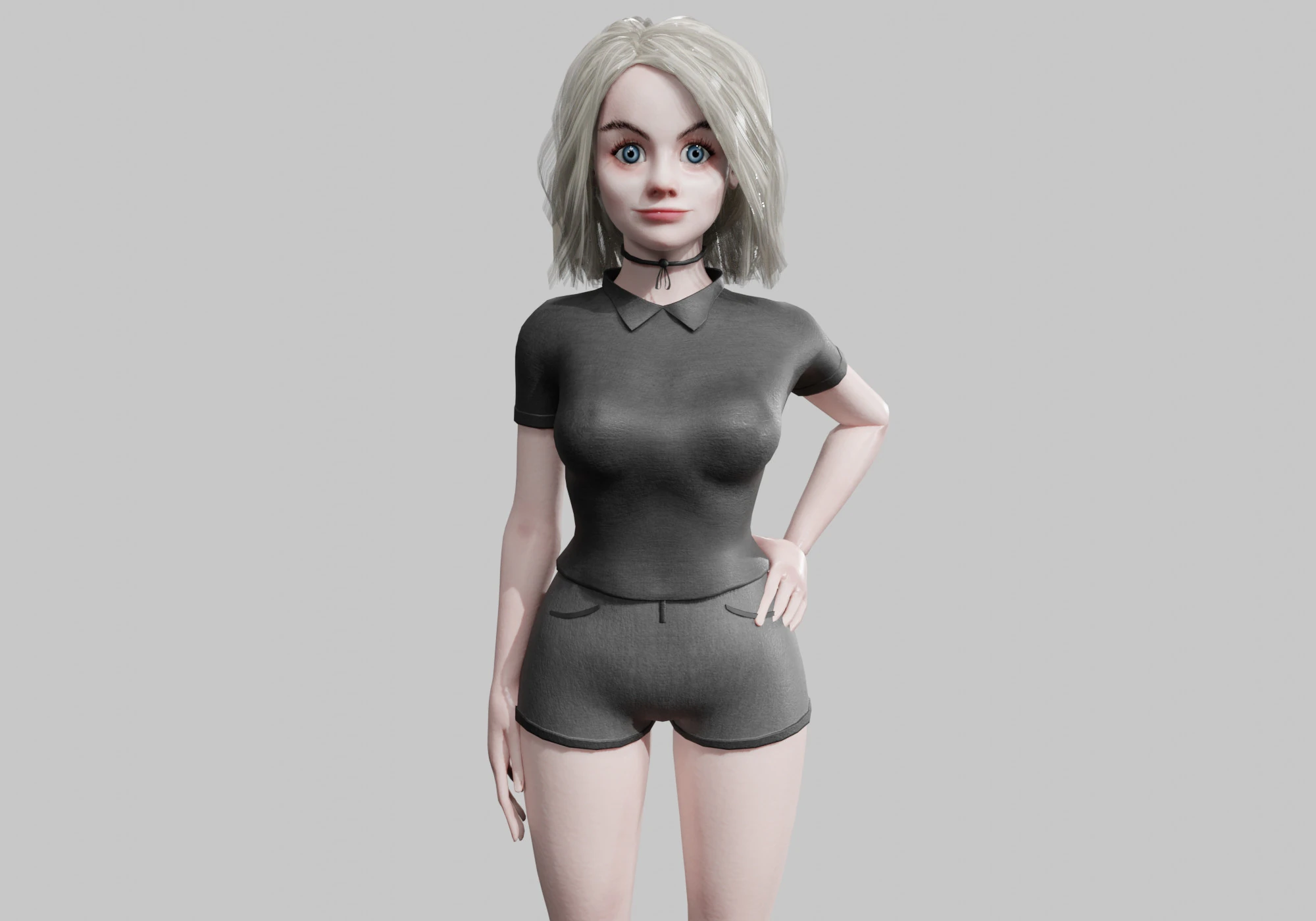 Beautiful cute Woman V33163 3D Model .c4d .max .obj .3ds .fbx .stl .blend 