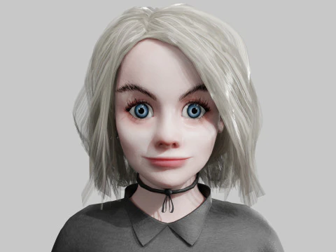 Beautiful cute Woman V33163 3D Model