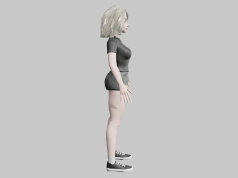 Beautiful cute Woman V33163 3D Model