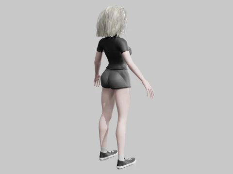Beautiful cute Woman V33163 3D Model