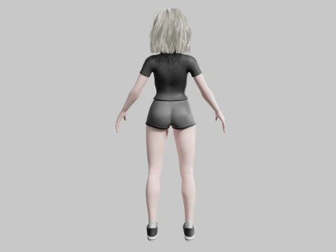 Beautiful cute Woman V33163 3D Model