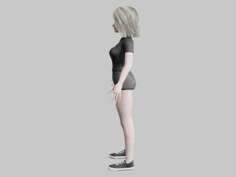 Beautiful cute Woman V33163 3D Model