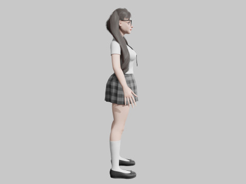 Beautiful school Woman V30057 3D 模型