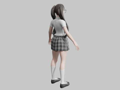 Beautiful school Woman V30057 3D 模型