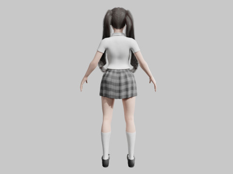 Beautiful school Woman V30057 3D 模型