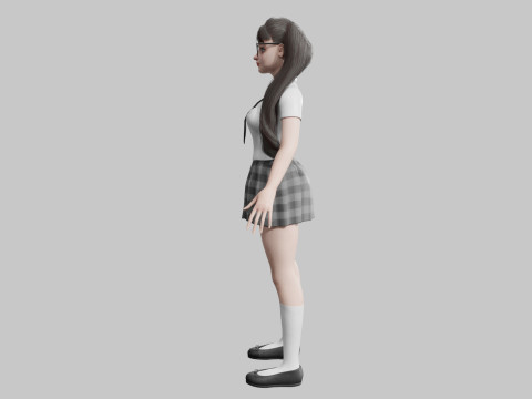 Beautiful school Woman V30057 3D 模型