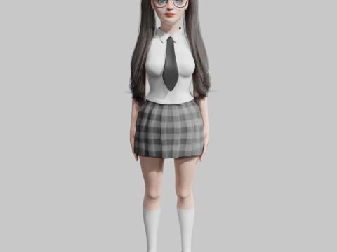 Beautiful school Woman V30057 3D 模型