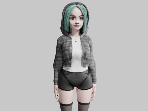 Beautiful young woman V38633 3D Model