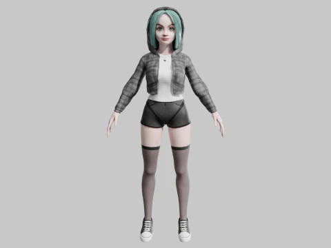 Bellissima giovane donna V38633 Modello 3D