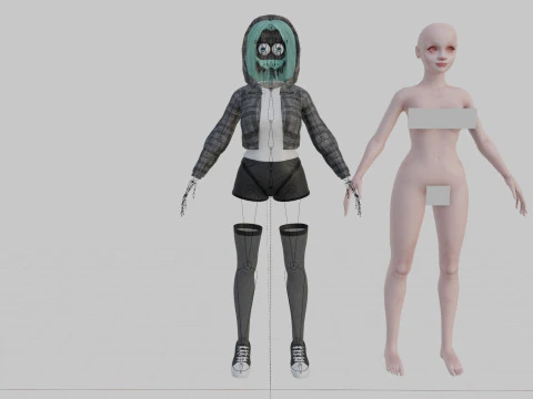 Bellissima giovane donna V38633 Modello 3D