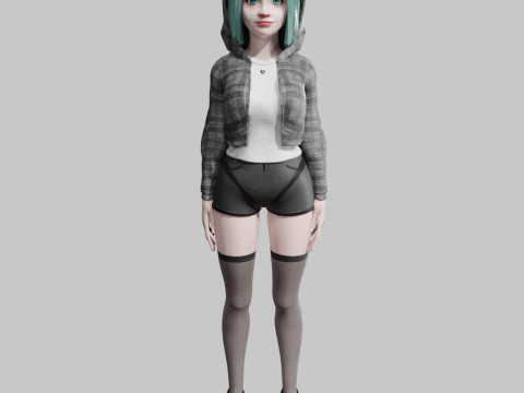 Beautiful young woman V38633 3Dモデル