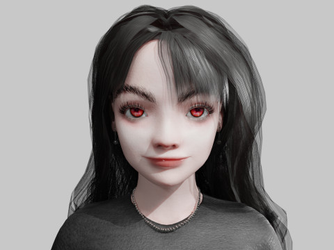 Cartoon mysterious Woman V35383 3D Модель