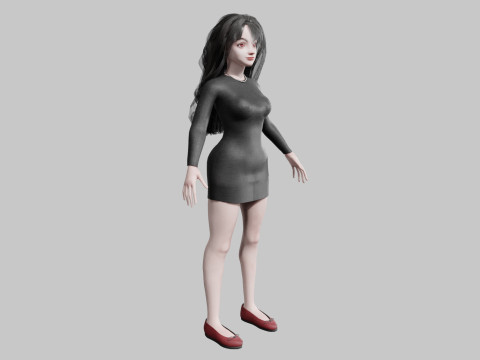 Cartoon mysterious Woman V35383 3D Модель
