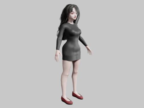 कार्टून रहस्यमय महिला V35383 3D मॉडल