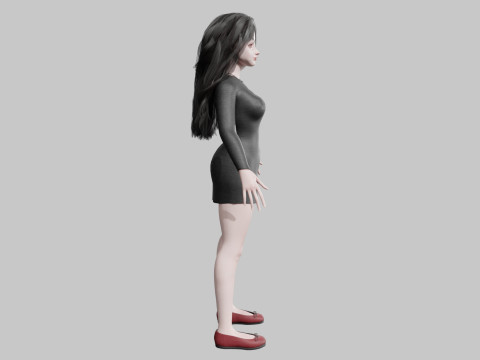 Cartoon mysterious Woman V35383 3D Модель