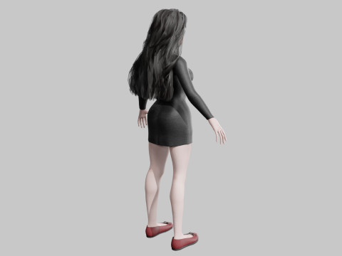 Cartoon mysterious Woman V35383 3D Модель