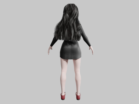 Cartoon mysterious Woman V35383 3D Модель