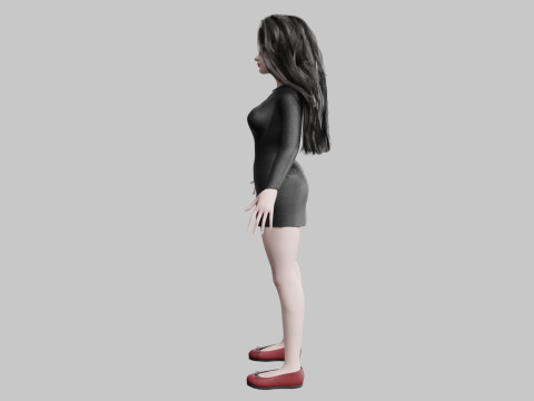 Cartoon mysterious Woman V35383 3D Модель
