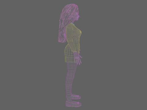Cartoon mysterious Woman V35383 3D Модель