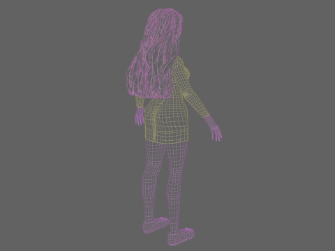 Cartoon mysterious Woman V35383 3D Модель