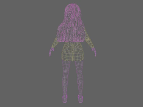 कार्टून रहस्यमय महिला V35383 3D मॉडल