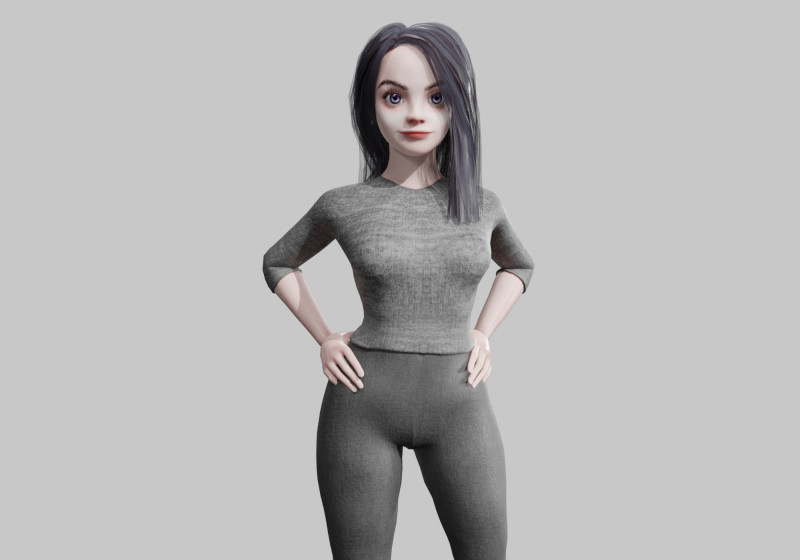 Cartoon Pretty Woman V36693 3D मॉडल .c4d .max .obj .3ds .fbx .stl .blend