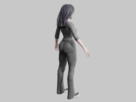 Cartoon Pretty Woman V36693 3D Model
