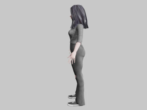 Cartoon Pretty Woman V36693 3D Model