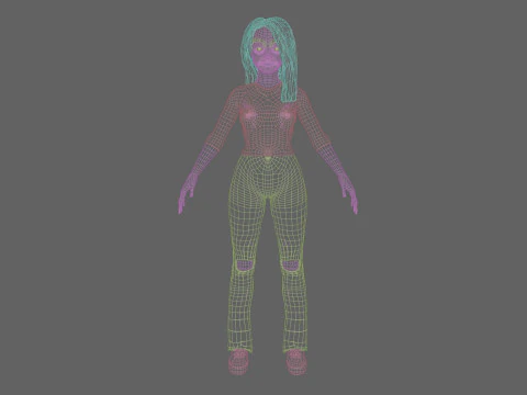 Cartoon Pretty Woman V36693 3D Model