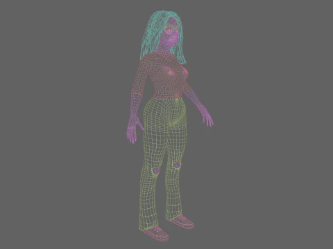 Cartoon Pretty Woman V36693 3D Model