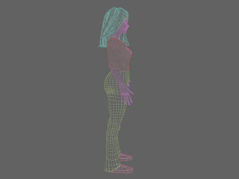Cartoon Pretty Woman V36693 3D Model