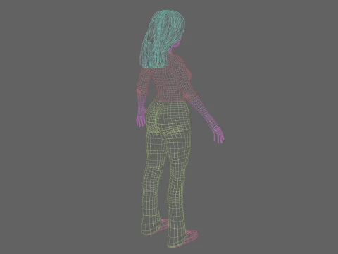 Cartoon Pretty Woman V36693 3D Model