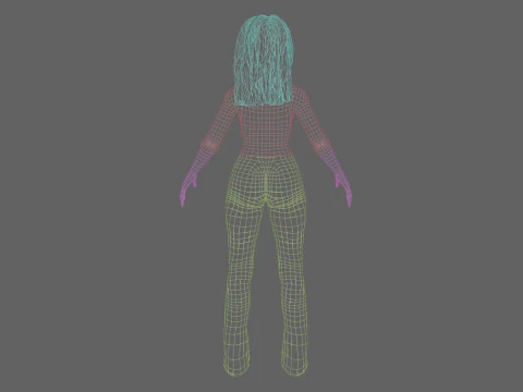 Cartoon Pretty Woman V36693 3D Model