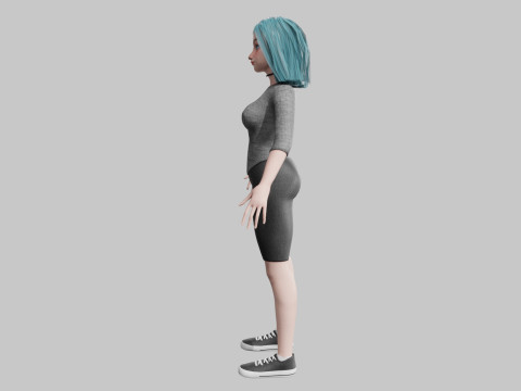 Classic cute Woman V31131 3D 모델