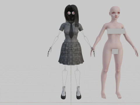 Cool Basic Woman V32357 3D Model
