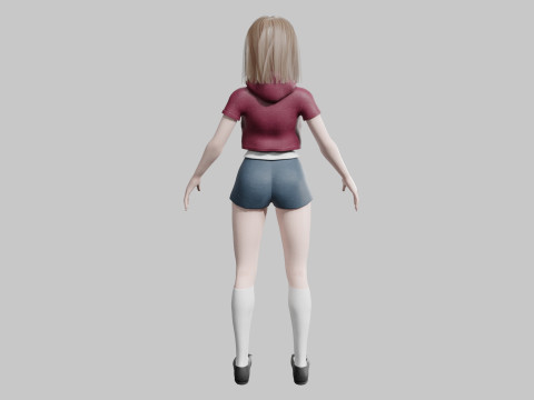 Cool cute Woman V32349 3D 模型